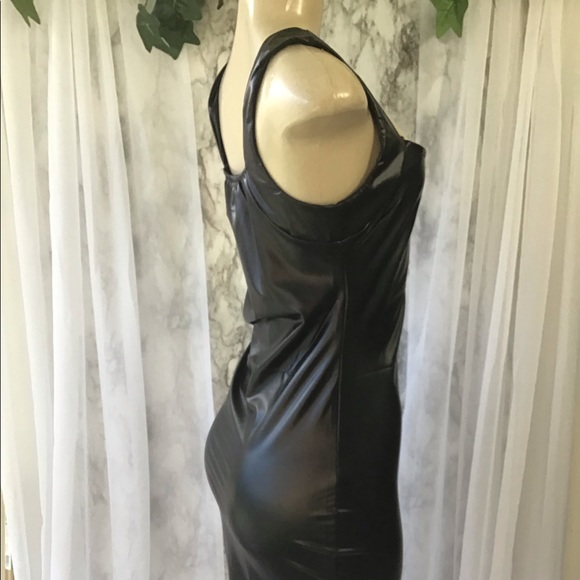 Sexy Faux Leather Dress - Picture 9 of 9